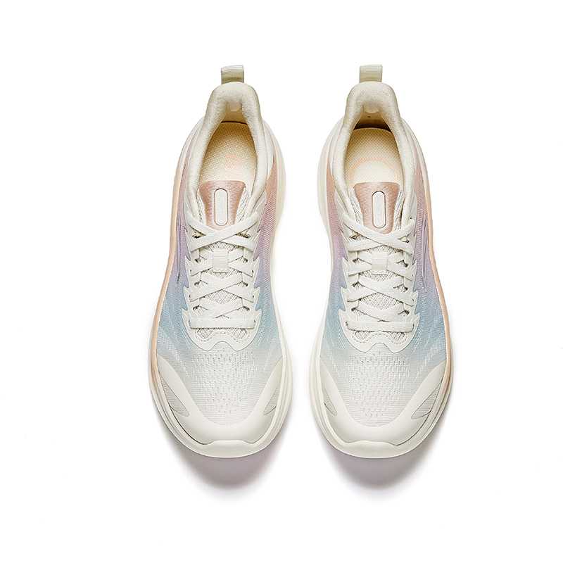 Anta Slip Resistant, Breathable, Lightweight, Height Increasing Low top Casual Running Shoes Women’s White Blue Pink