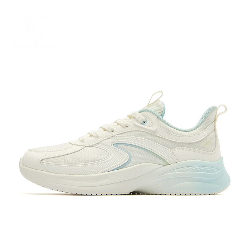 QIAODAN Versatile Breathable And Resilient Low top Running Shoes Women’s Beige Blue