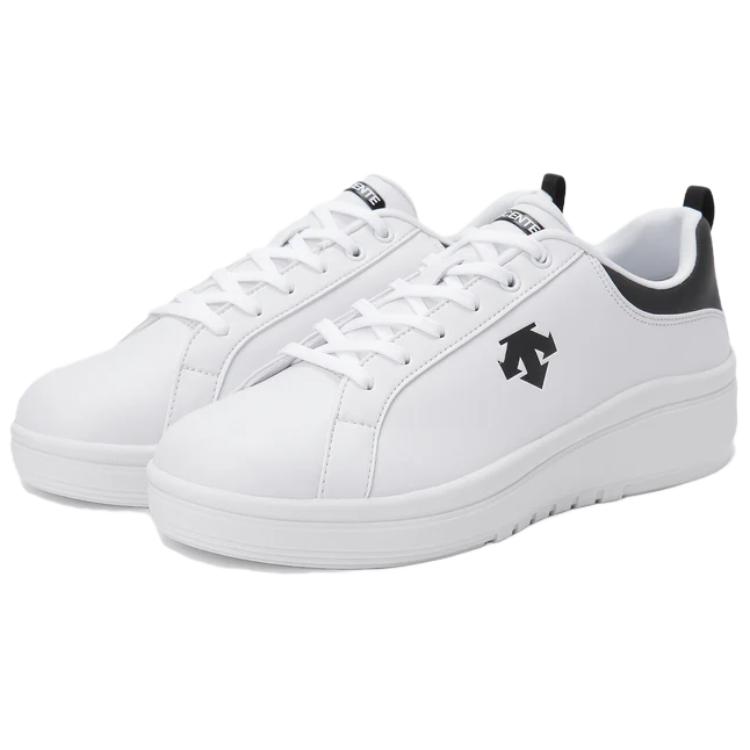 DESCENTE Slip Resistant Abrasion Resistant Slip Resistant Abrasion Resistant Low top Casual Running Shoes Unisex White
