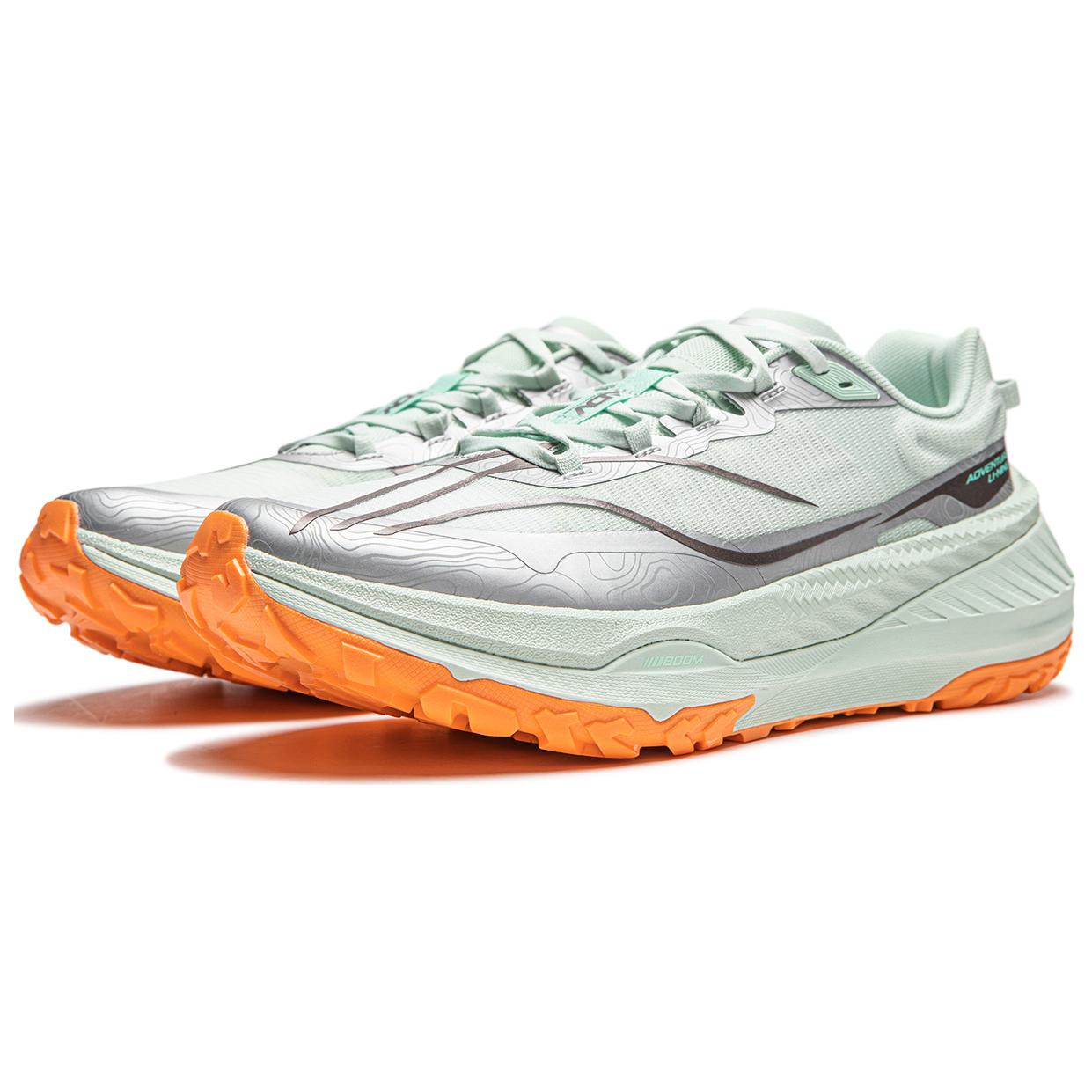 Li Ning Dilu Cushioning Slip Resistant Abrasion Resistant Support Rebound Low top Running Shoes Men’s Green Silver