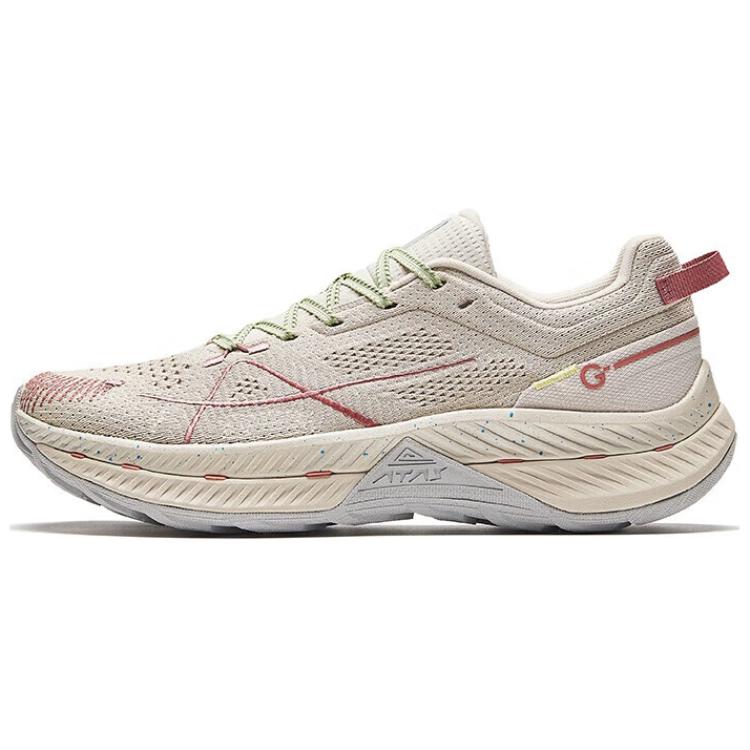Anta Slip Resistant Abrasion Resistant Low top Running Shoes Women's Beige Red