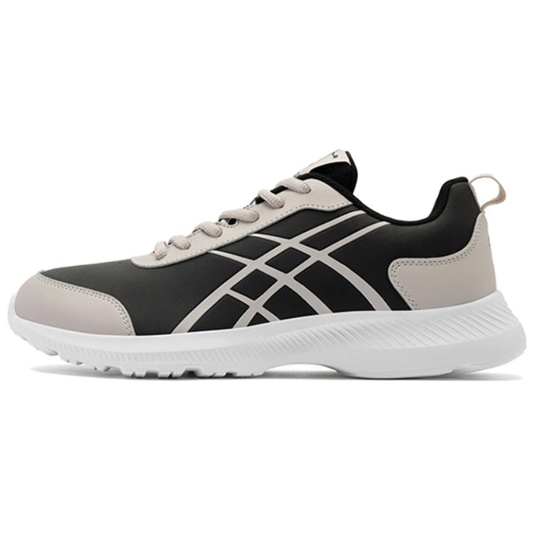 QIAODAN Slip Resistant Abrasion Resistant Low top Casual Running Shoes Men’s Black Gray