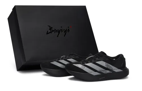 Adidas Adizero Evo SL Slip Resistant Abrasion Resistant Low top Running Shoes Men's Black Gray Gold