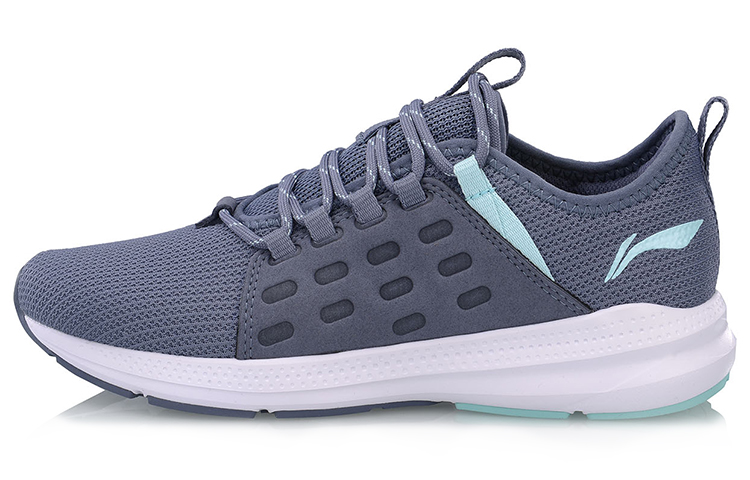 Li Ning Yufeng Lightweight Anti Slip Low top Running Shoes Women's Blue Gray