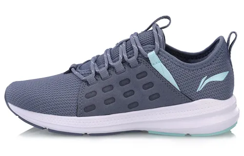 Li Ning Yufeng Lightweight Anti Slip Low top Running Shoes Women's Blue Gray