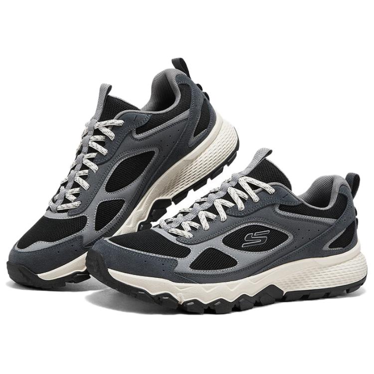 Skechers OUTDOOR MENS Comfortable Abrasion Resistant Low top Outdoor Shoes Men’s Gray Black
