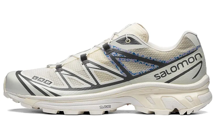 SALOMON XT 6 Fabric Cushioning Slip Resistant Abrasion Resistant Lightweight Low top Running Shoes Unisex Vanilla