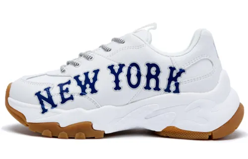 MLB Big Ball Chunky P Vintage Cushioning Slip Resistant Abrasion Resistant Low top Chunky Sneakers Unisex White Blue