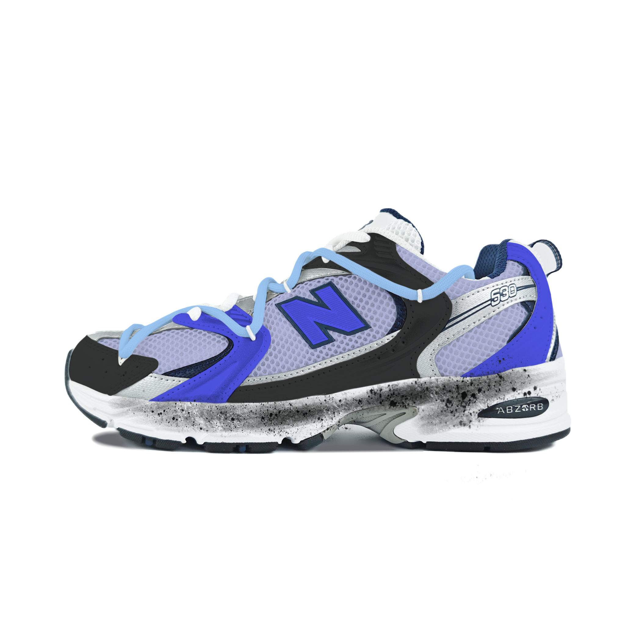New Balance NB 530 Abrasion Resistant Slip Resistant Low top Running Shoes Unisex White Purple