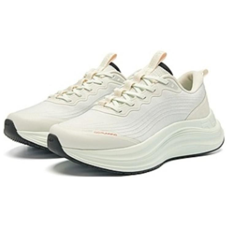 QIAODAN Wear resistant And Lightweight Low top Casual Running Shoes Women’s Beige Green