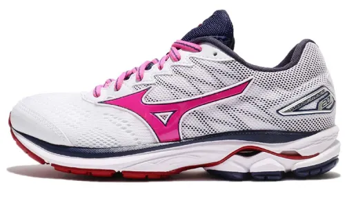 Mizuno Wave Rider 20 Running Shoes Women's Low Top White/Pink