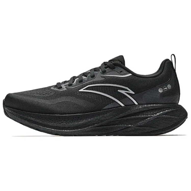 Anta Slip Resistant, Abrasion Resistant, Rebound Low top Casual Training Running Shoes Men's Black