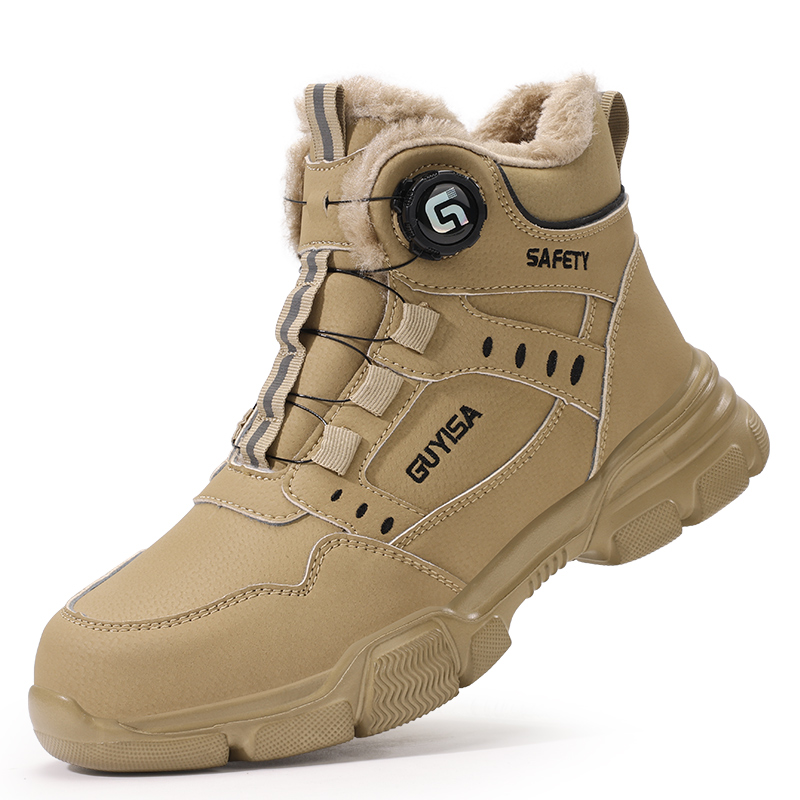 LANOUDUN Comfortable And Trendy Slip Resistant And Abrasion Resistant Coverage High top Outdoor Shoes Men’s Khaki