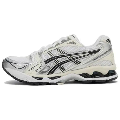 Asics Gel Kayano 14 Low top Casual Running Shoes Women's White Black Silver