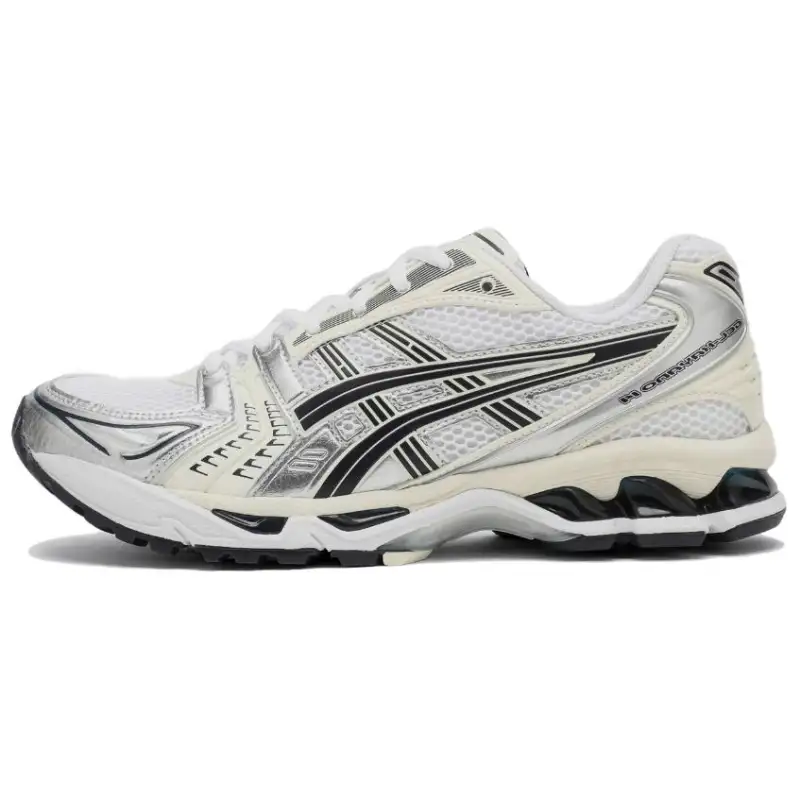 Asics Gel Kayano 14 Low top Casual Running Shoes Women's White Black Silver