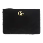 GUCCI Marmont Velvet Clutch Women's Black