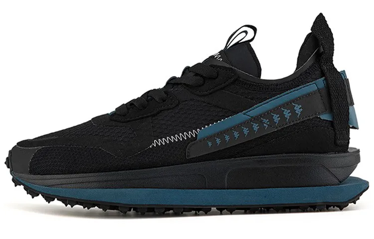 Kappa Textile, Synthetic Leather, TPU Slip Resistant And Breathable Low top Chunky Sneakers Unisex Sea Wave Blue