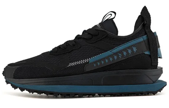 Kappa Textile, Synthetic Leather, TPU Slip Resistant And Breathable Low top Chunky Sneakers Unisex Sea Wave Blue