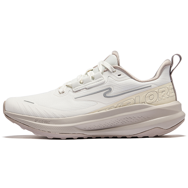 Erke Cushioning Slip Resistant Lightweight Low top Casual Running Shoes Women’s White Gravel Color