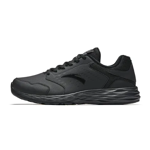 Anta Running Collection Breathable Thermal Low top EVA, Rubber Casual Running Shoes Men's Black