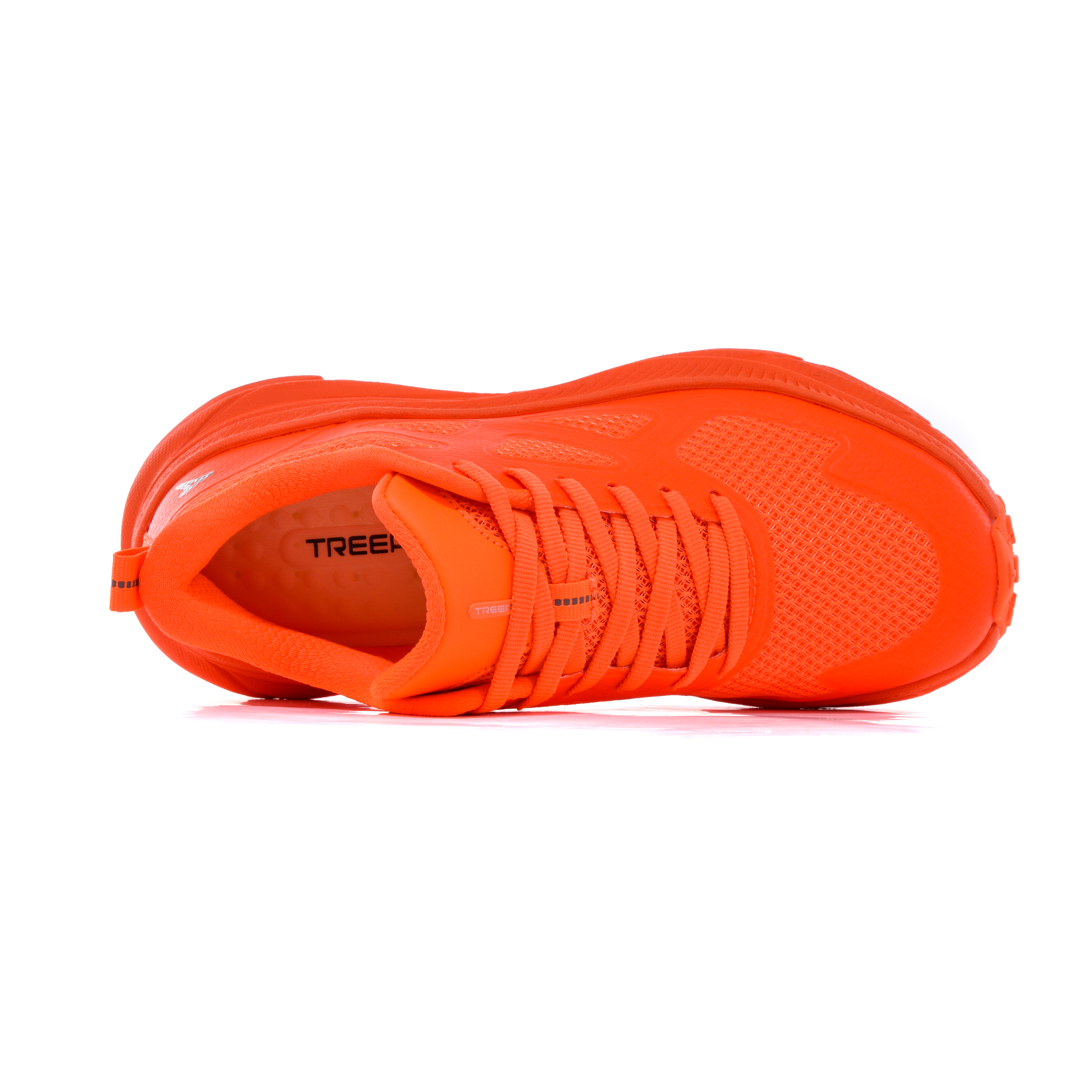 TREEPERI Cushioning, Slip Resistant, Lightweight, Height Enhancing Low Top Running Shoes Unisex Fluorescent Orange