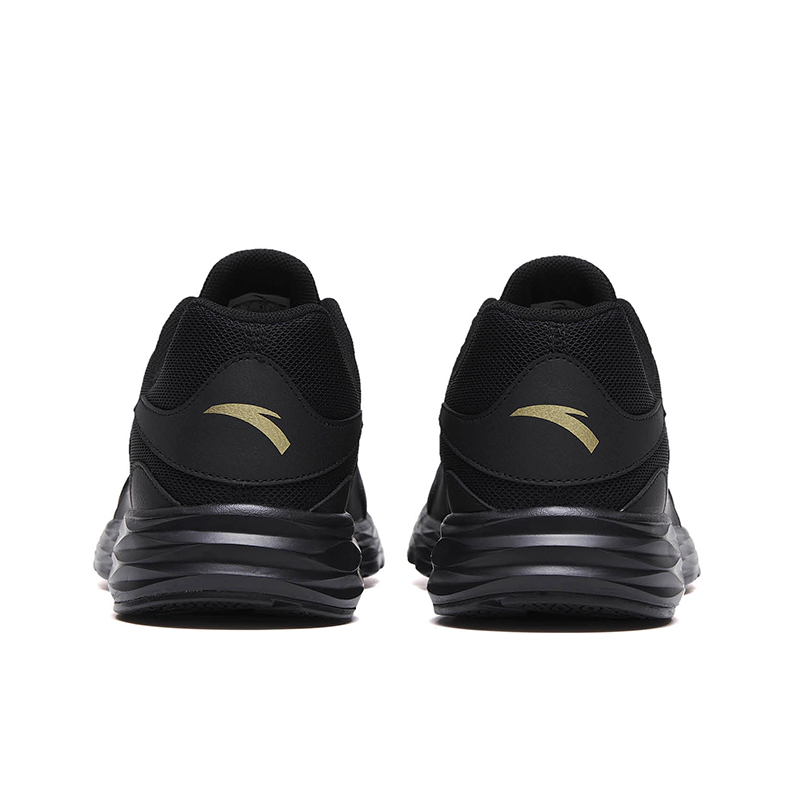 Anta Cushioning Slip Resistant Abrasion Resistant Low top Casual Running Shoes Men’s Black Gold