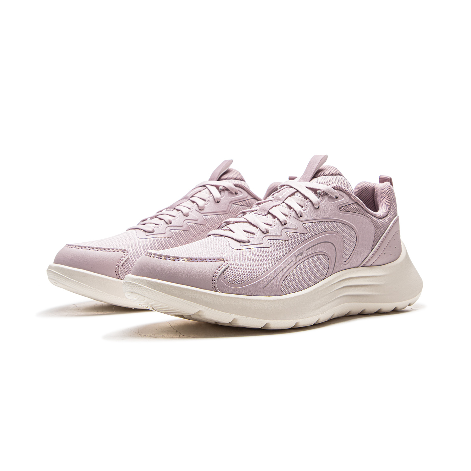 Li Ning Light Feather FW Cushioning Slip Resistant Abrasion Resistant Breathable Low top Running Shoes Women’s Purple