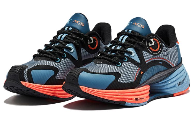 QIAODAN Comfortable And Breathable Abrasion Resistant Running Shoes Men’s Blue Orange