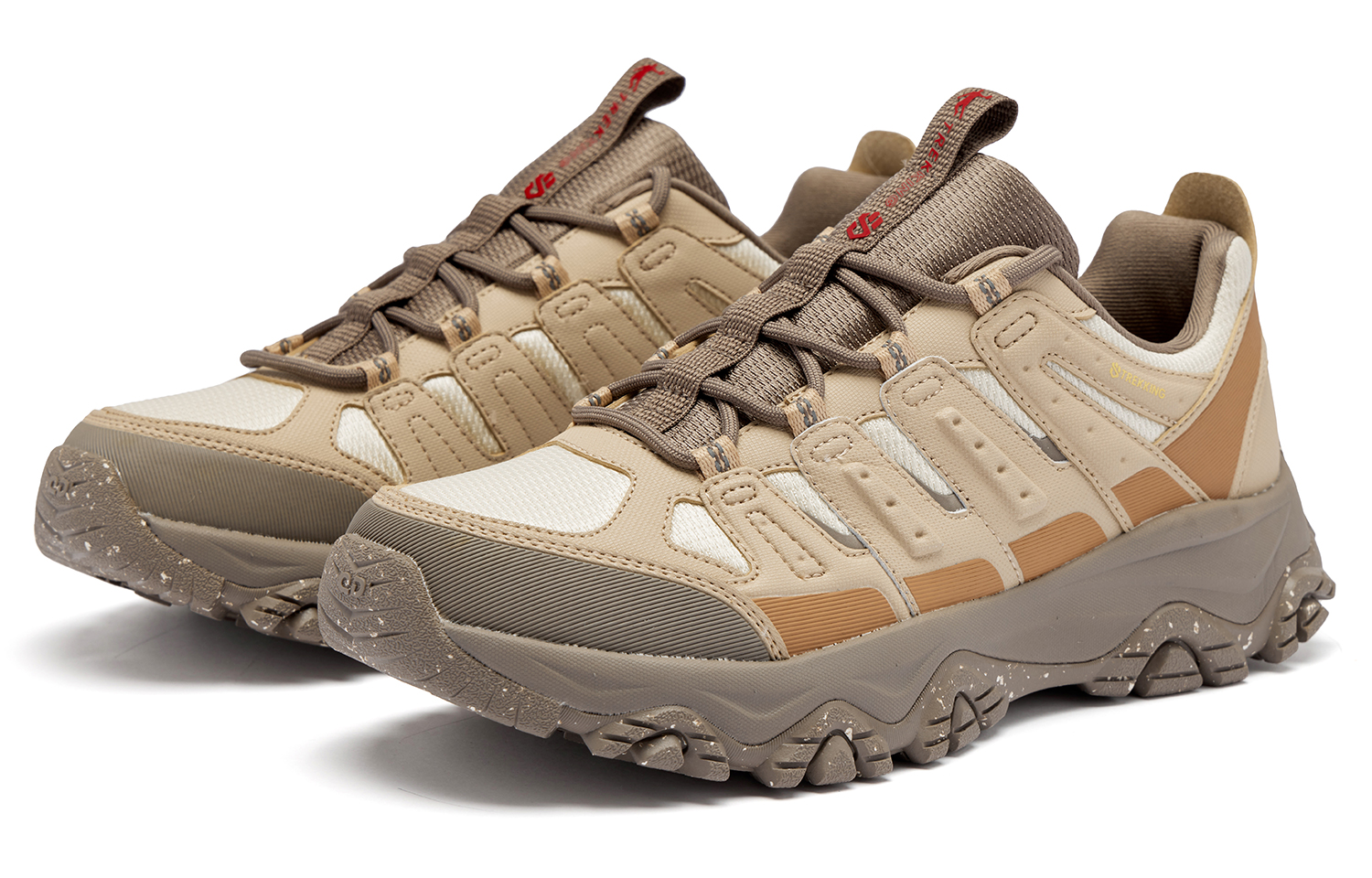 QIAODAN Cushioning Slip Resistant Abrasion Resistant Breathable Coverage Rebound Low top Running Shoes Men’s Brown
