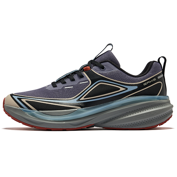 Erke Vertical Cushioning Rebound Low top Running Shoes Men’s Program Gray Black