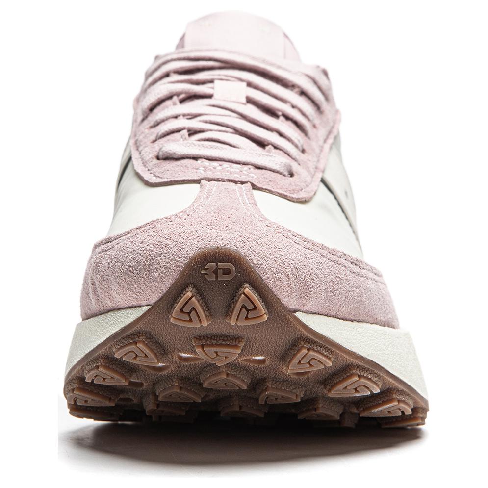 Li Ning Cushioning Slip Resistant Low top Casual Running Shoes Unisex Beige Pink