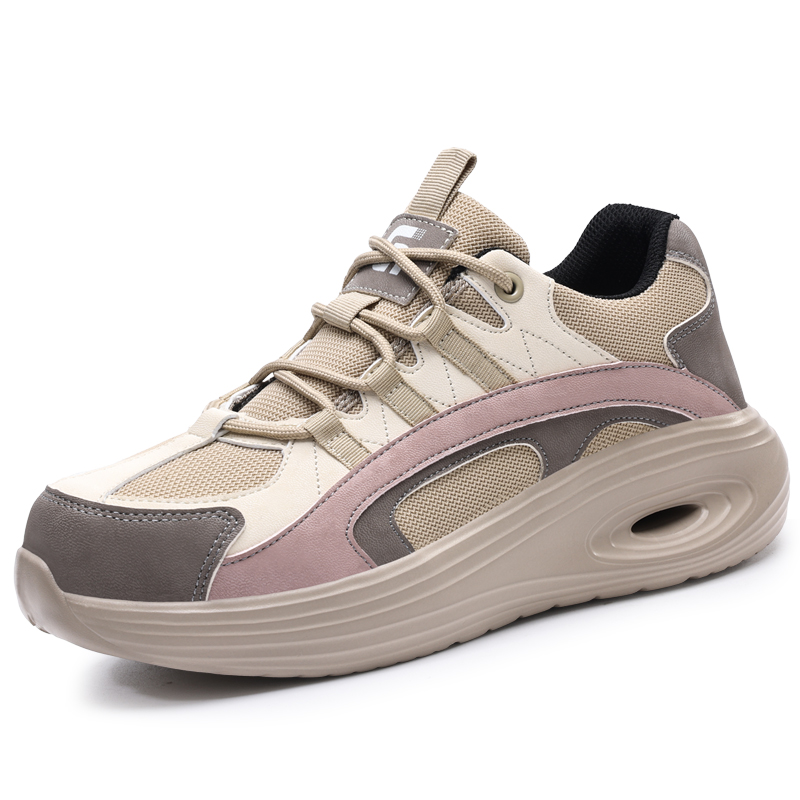 GUYISA Support Impact Resistant Lightweight Low top Outdoor Shoes Women’s Pink Brown