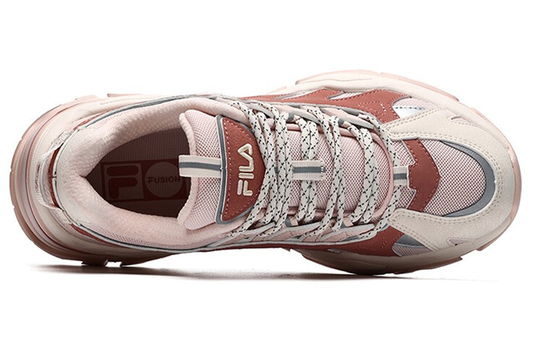 Женские кроссовки Fila FUSION Fishbone (розово-бежевые) — фото 3