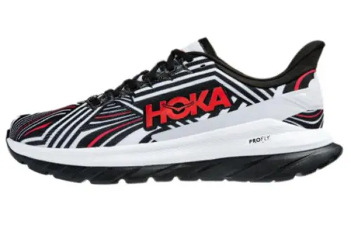 HOKA ONE ONE Mach 4 Running Shoes Women's Low Top Black/White