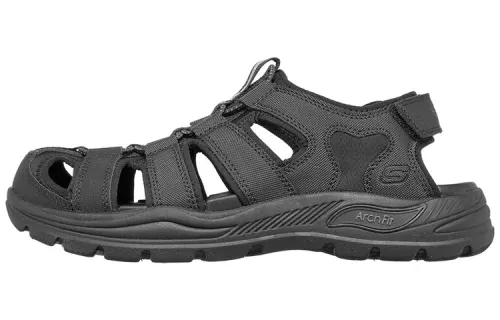 Skechers Arch Fit Motley SD Verlander Fabric Roman Sandals Men's Black