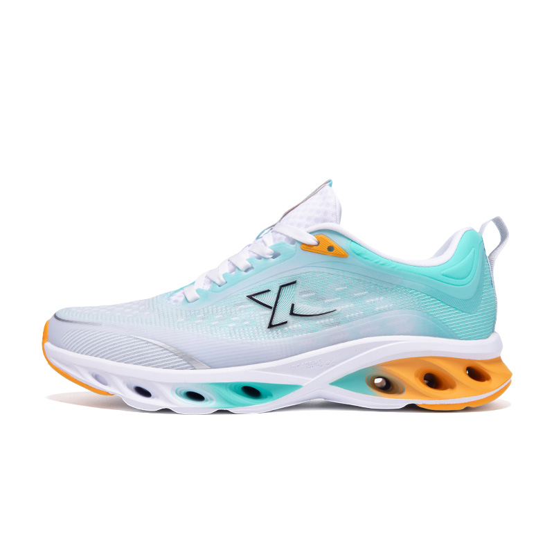 XTEP Cushioning Slip Resistant Breathable Low top Casual Running Shoes Men’s White Blue