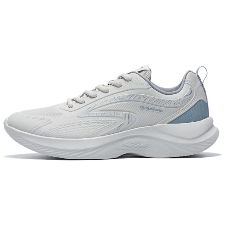 QIAODAN Abrasion Resistant Breathable Low top Casual Running Shoes Men’s Light Gray