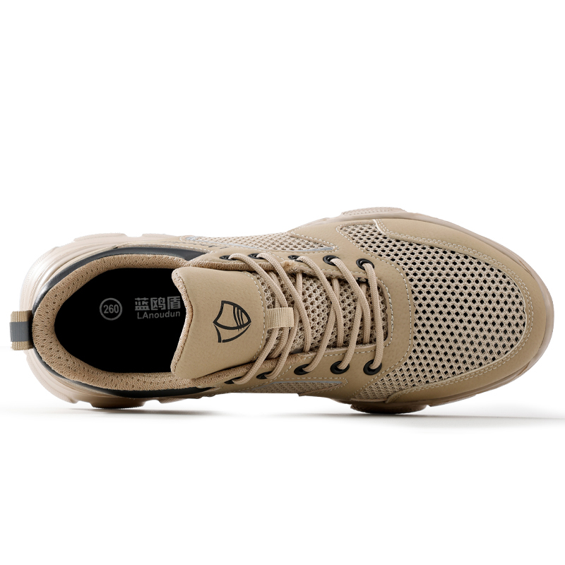 LANOUDUN Breathable, Impact Resistant, Lightweight Low top Outdoor Shoes Unisex Khaki