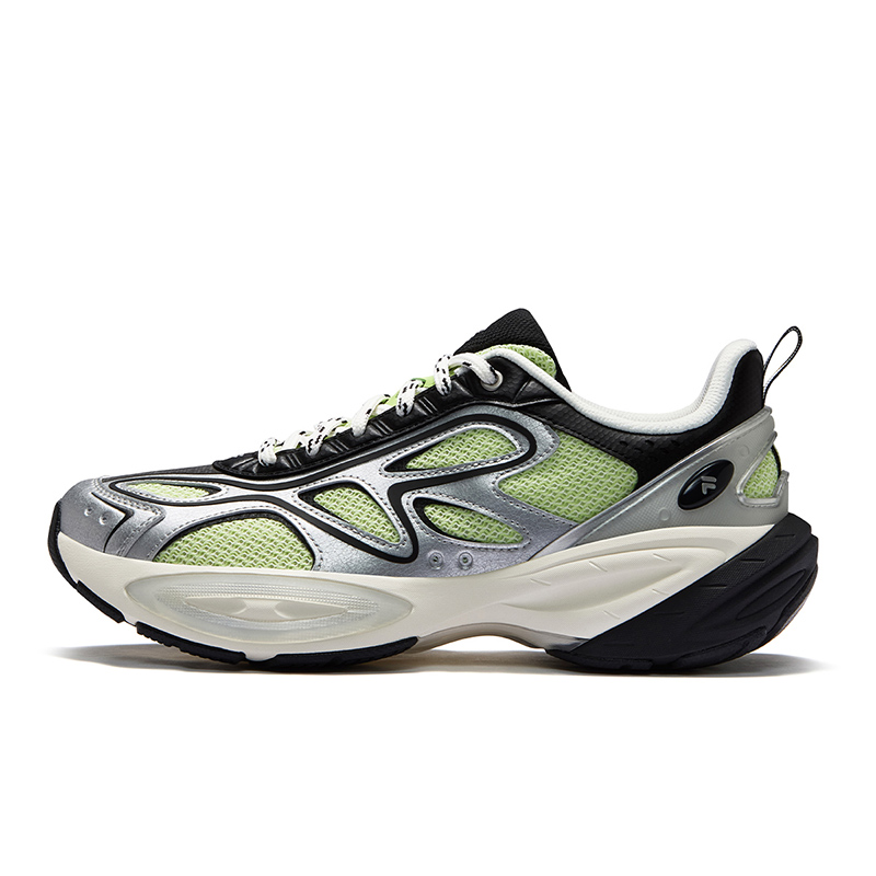 FILA FUSION BUZZARD II Meteorite Shoes 2 Low top Casual Running Shoes Men’s Green Silver