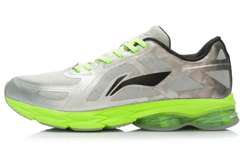 Li Ning Ring Bow Running Shoes Men's Low Top Silver/Green