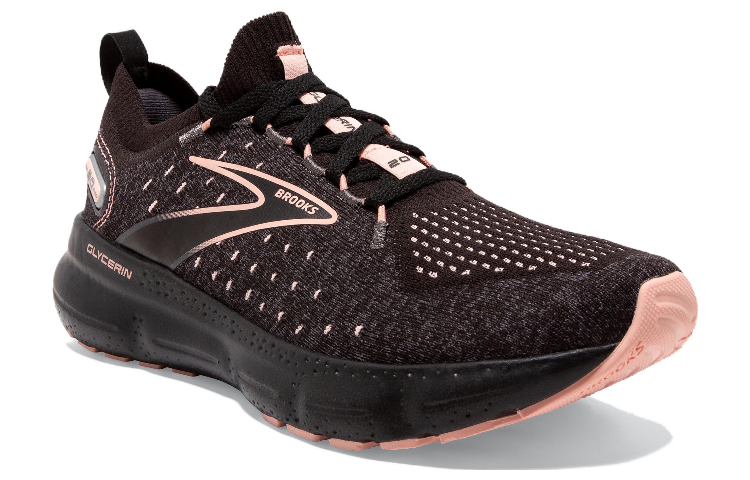 Brooks Glycerin 20 Cushioning, Wear Resistant Low top Running Shoes Women’s Black