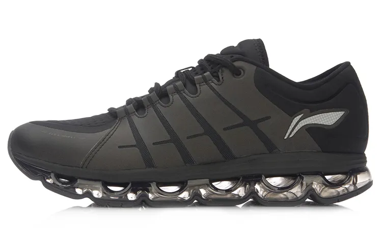 Li Ning Air Cushion Arc Running Shoes Unisex Low Top Black/Silver