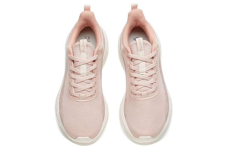 Anta Cushioning Slip Resistant Abrasion Resistant Low top Running Shoes Women’s Pink White