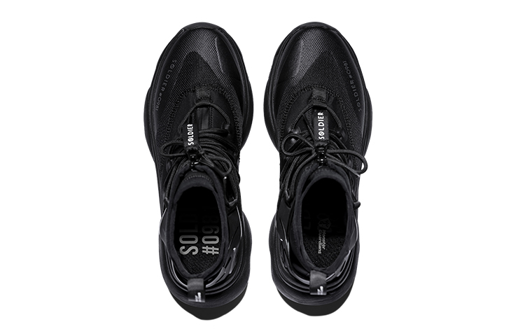 Monster Guardians Comfortable Cushioning Slip Resistant Abrasion Resistant High top Casual Running Shoes Men’s Black