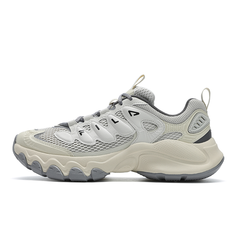 FILA TRUFFLE Textile, Synthetic Leather Low top Chunky Sneakers Men's Gray