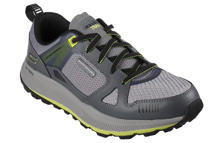 Skechers Go Run Pulse Outdoor Cushioning Abrasion Resistant Waterproof Low top Running Shoes Men’s Charcoal Gray