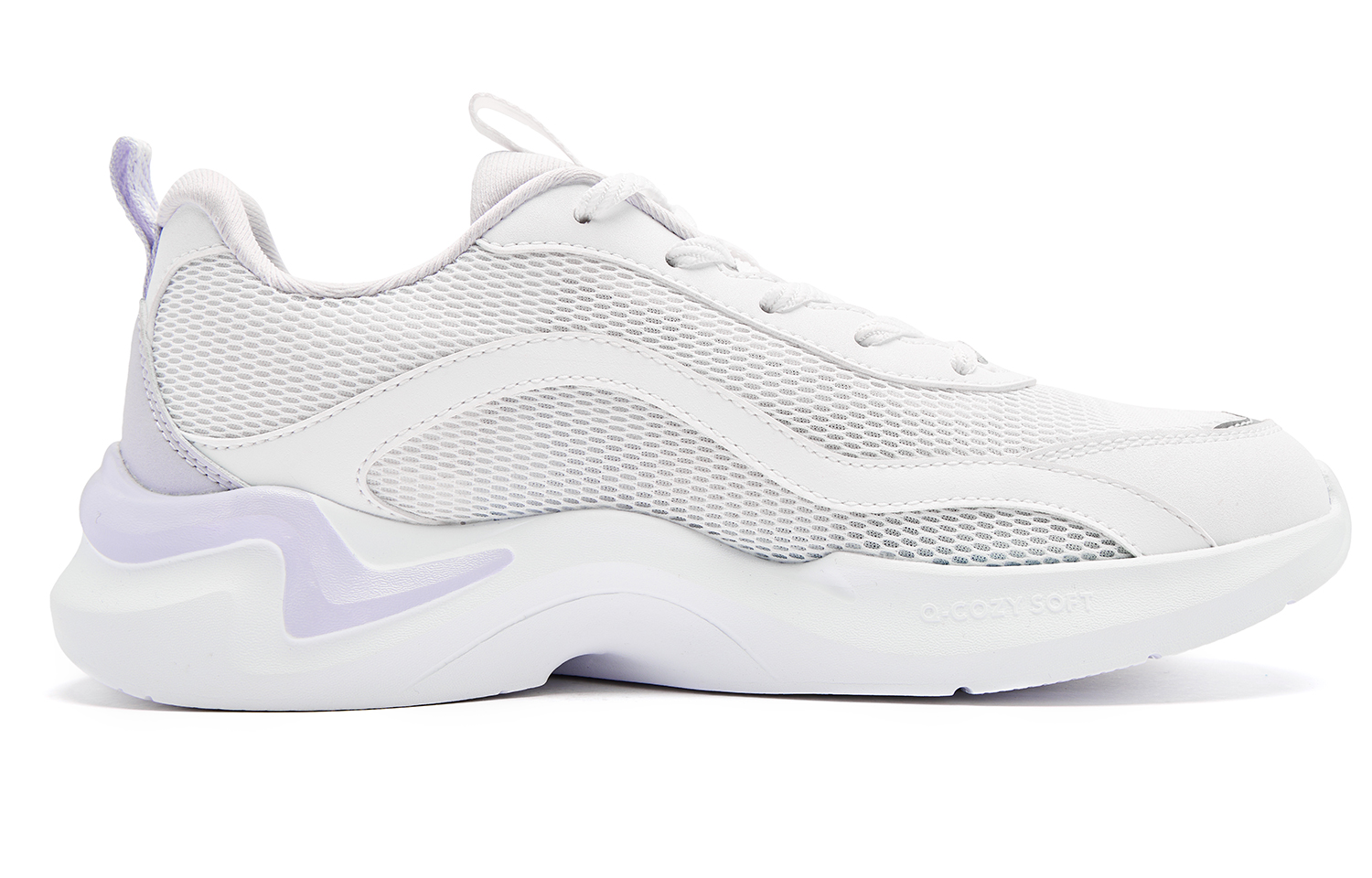 QIAODAN Cushioning Slip Resistant Abrasion Resistant Low top Running Shoes Women’s Jordan White Hydrogen Purple