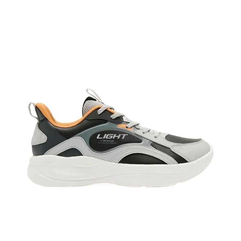 QIAODAN Slip Resistant Abrasion Resistant Low top Casual City Commuting Running Shoes Men’s Gray