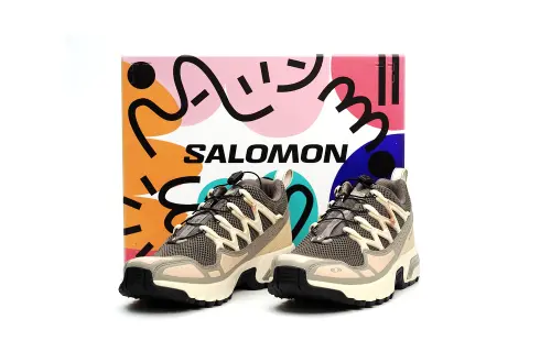 SALOMON ACS+OG Cushioning Slip Resistant Low top Casual Running Shoes Unisex Taupe