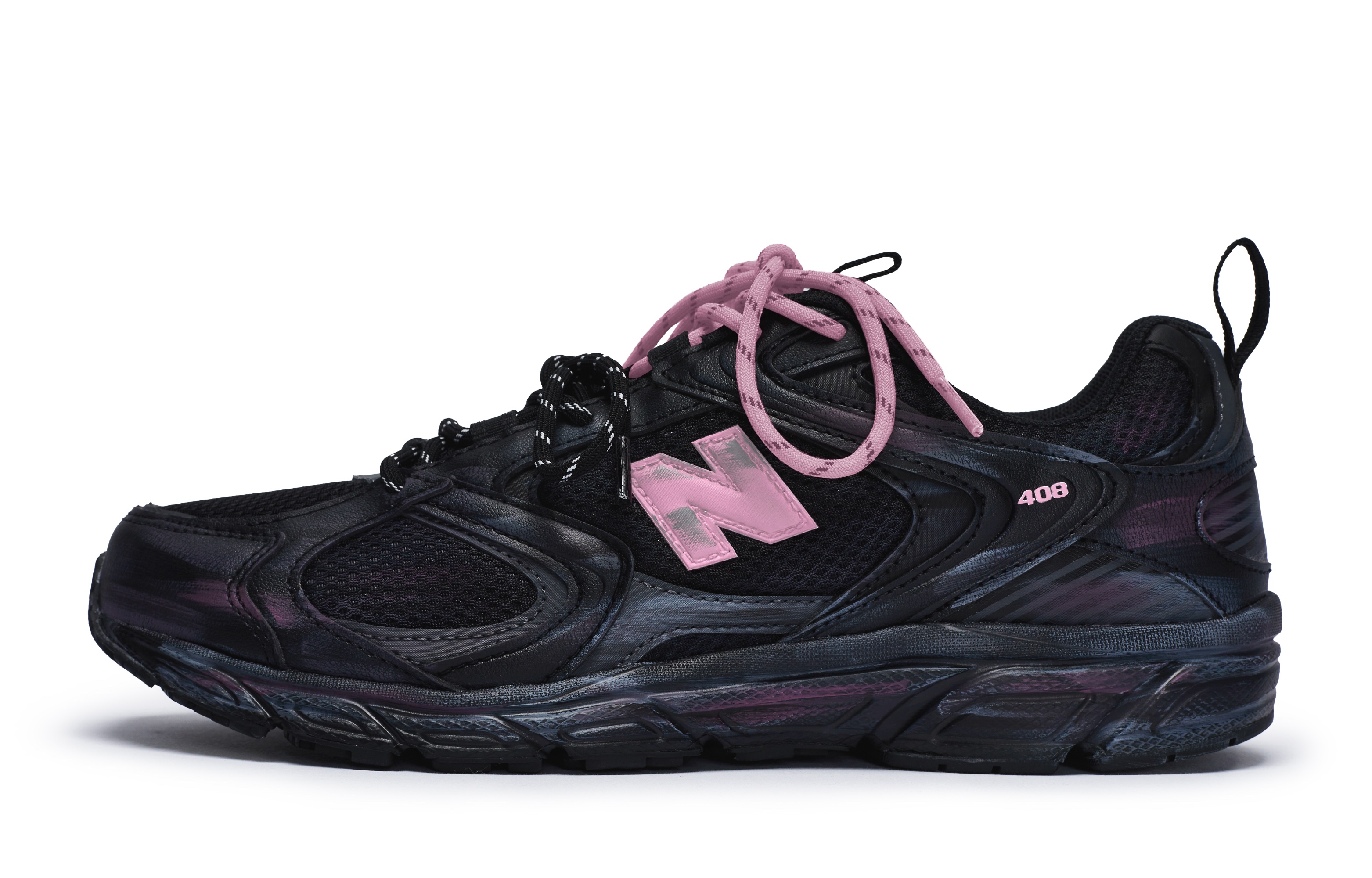 New Balance 408 Slip Resistant Slip Resistant Low top Running Shoes Unisex Black Pink D Width